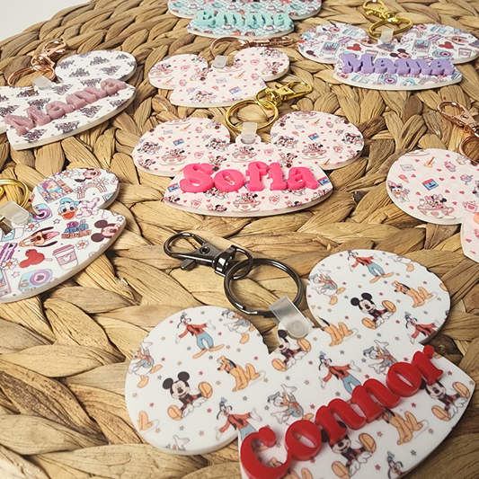 Patterned Ears Bag Tag