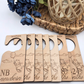 Wooden Baby Closet Dividers - Pooh Bear Balloon Engraved Nursery Organizers - Baby Shower Gift Set of 7 Hangers