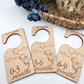 Wooden Baby Closet Dividers - Pooh Bear Balloon Engraved Nursery Organizers - Baby Shower Gift Set of 7 Hangers