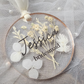 Pressed Flower Custom Name Ornament