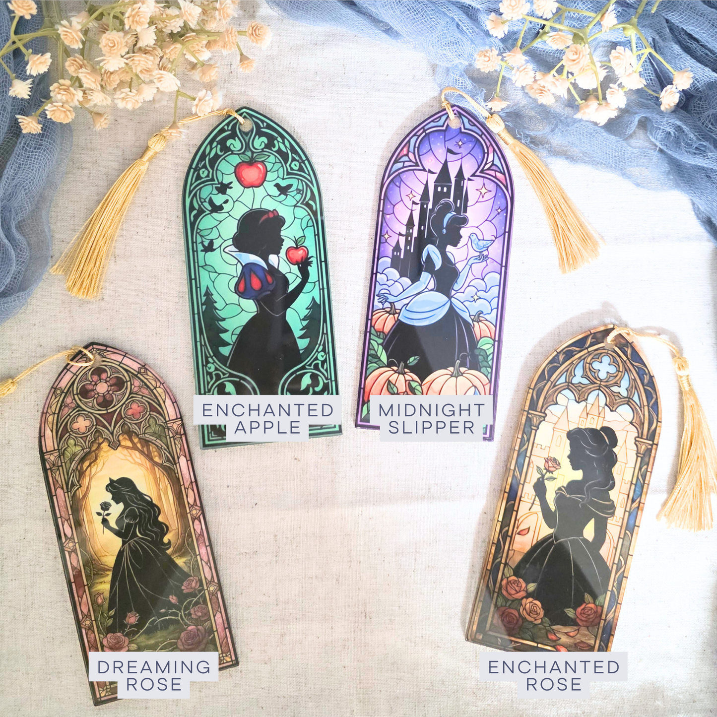 Fairytale Stained Glass Bookmark - Acrylic Princess Inspired Gift for Book Lovers