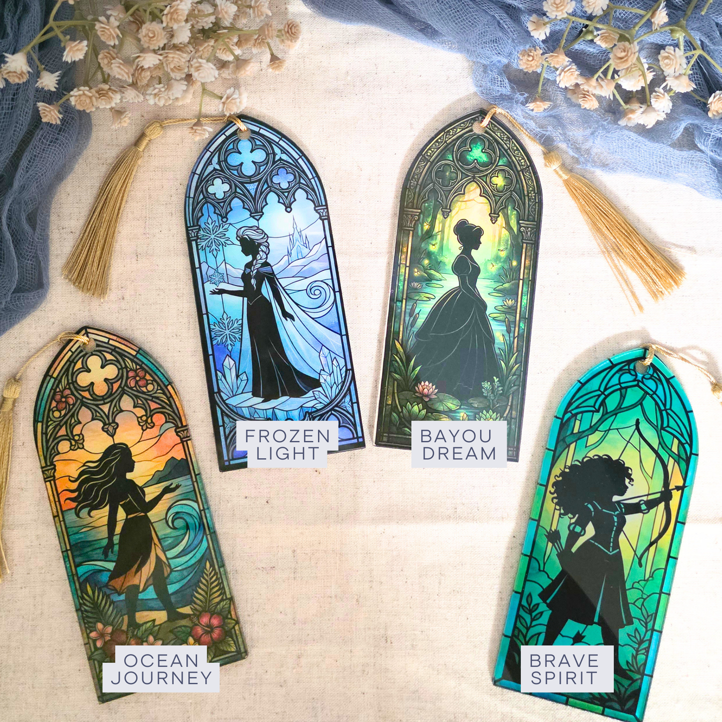 Fairytale Stained Glass Bookmark - Acrylic Princess Inspired Gift for Book Lovers