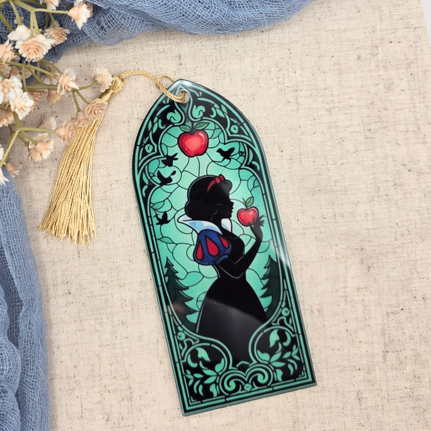 Fairytale Stained Glass Bookmark - Acrylic Princess Inspired Gift for Book Lovers