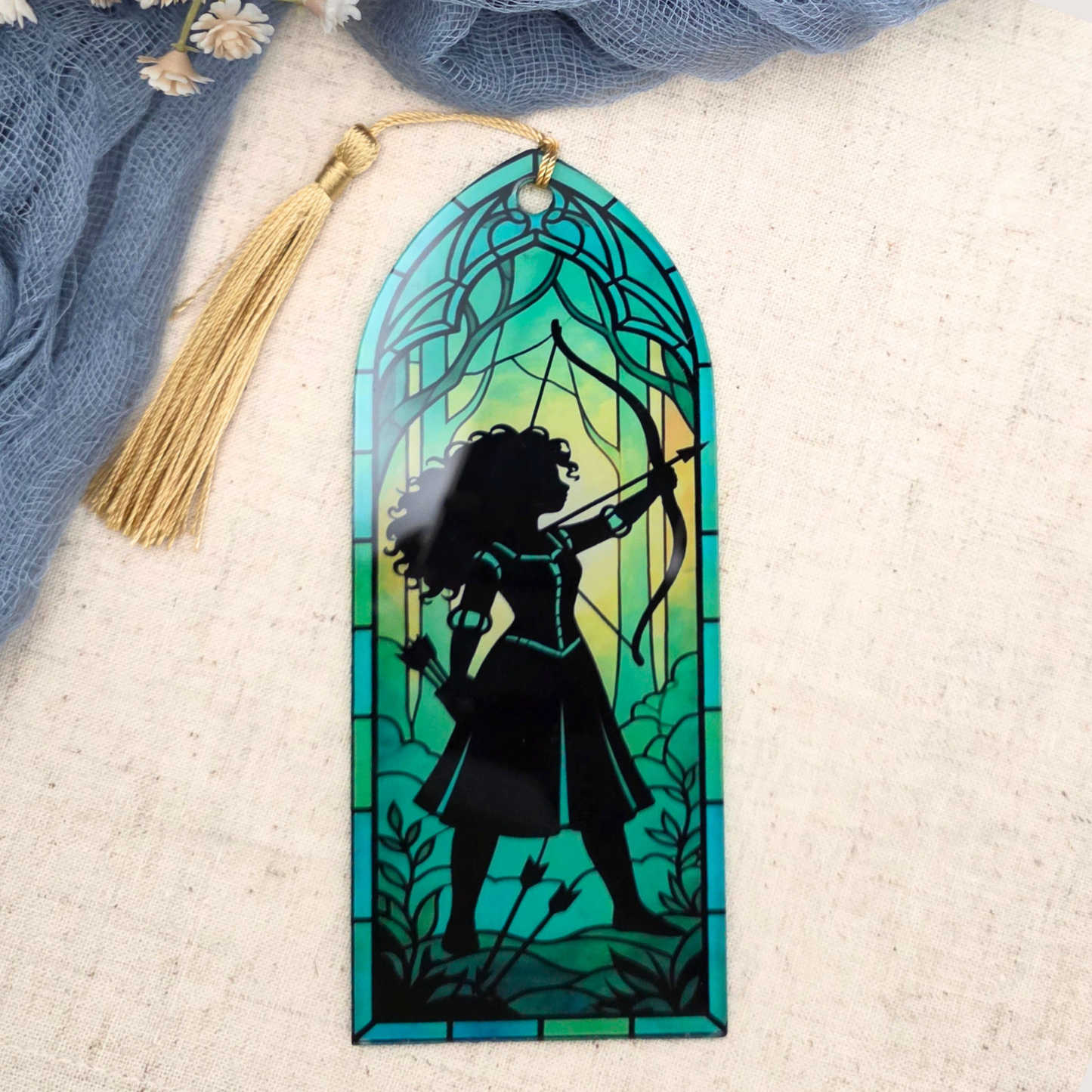 Fairytale Stained Glass Bookmark - Acrylic Princess Inspired Gift for Book Lovers