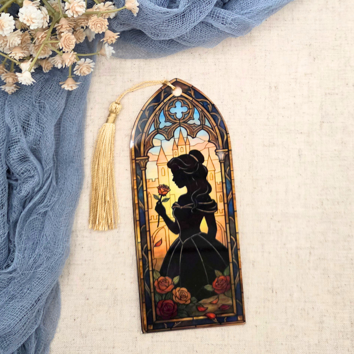 Fairytale Stained Glass Bookmark - Acrylic Princess Inspired Gift for Book Lovers