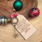 Santa’s Magic Key Ornament | Engraved Birch Wood Tag with Antique Key & Bow | Christmas Eve Tradition Keepsake for Kids
