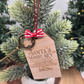 Santa’s Magic Key Ornament | Engraved Birch Wood Tag with Antique Key & Bow | Christmas Eve Tradition Keepsake for Kids