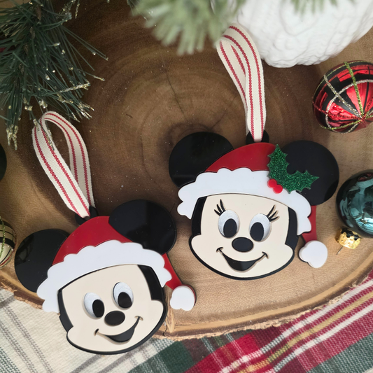 Festive Santa Mouse Christmas Ornament - Magical Holiday Keepsake Decor