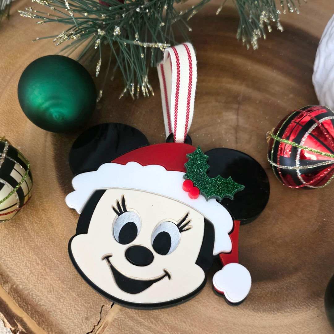 Festive Santa Mouse Christmas Ornament - Magical Holiday Keepsake Decor