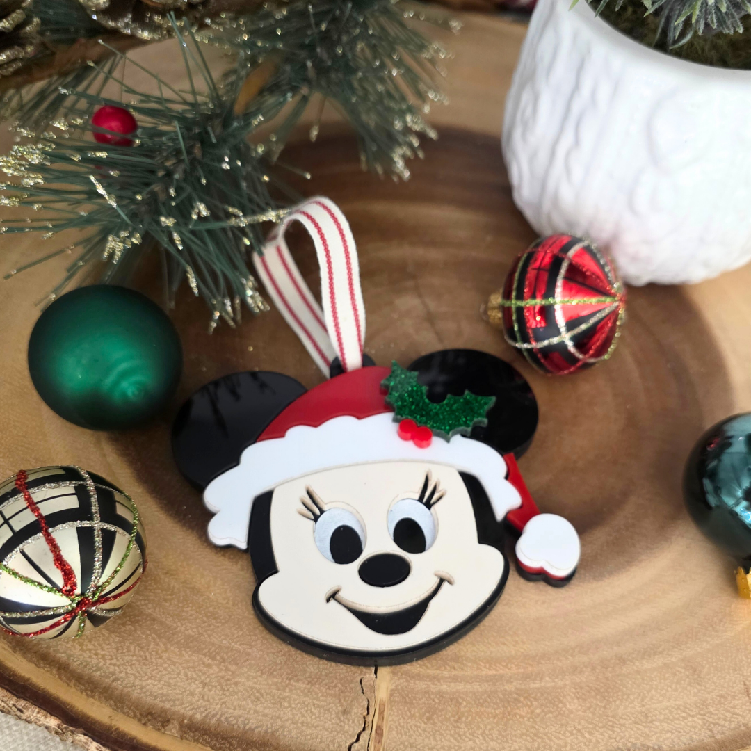 Festive Santa Mouse Christmas Ornament - Magical Holiday Keepsake Decor