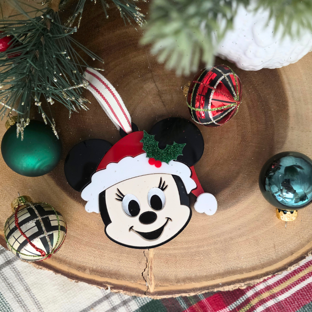 Festive Santa Mouse Christmas Ornament - Magical Holiday Keepsake Decor
