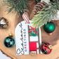 Personalized Season’s Greetings Ornament - Custom Blanket Ladder Wood & Acrylic Holiday Keepsake