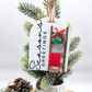 Personalized Season’s Greetings Ornament - Custom Blanket Ladder Wood & Acrylic Holiday Keepsake