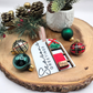 Personalized Season’s Greetings Ornament - Custom Blanket Ladder Wood & Acrylic Holiday Keepsake