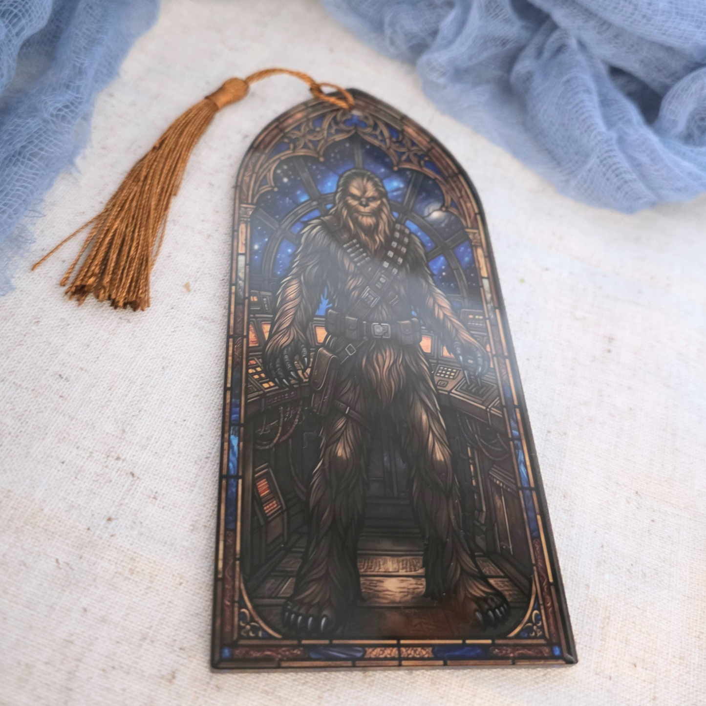 Space Wars Stained Glass Acrylic Bookmark - Reader Gift for Sci Fi Fantasy Fans