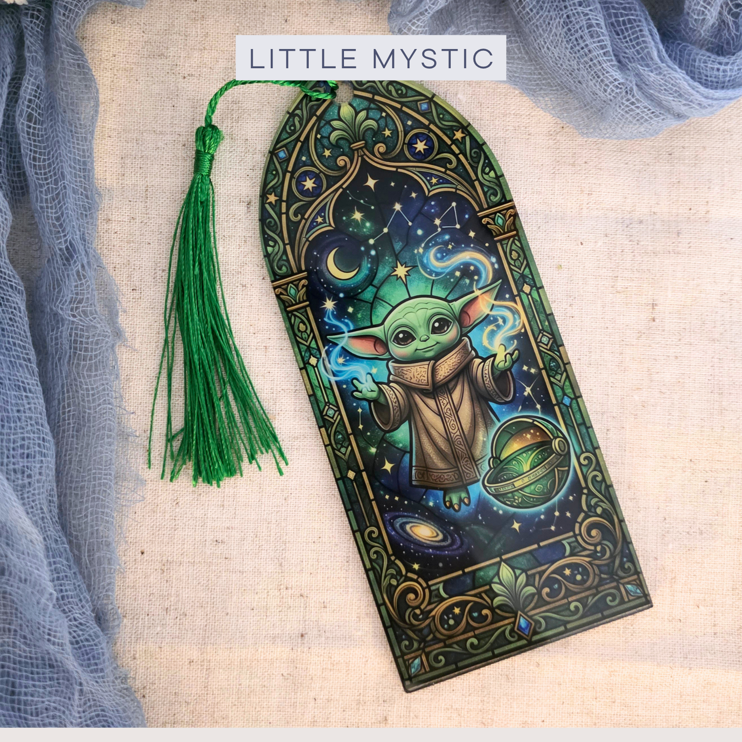 Space Wars Stained Glass Acrylic Bookmark - Reader Gift for Sci Fi Fantasy Fans