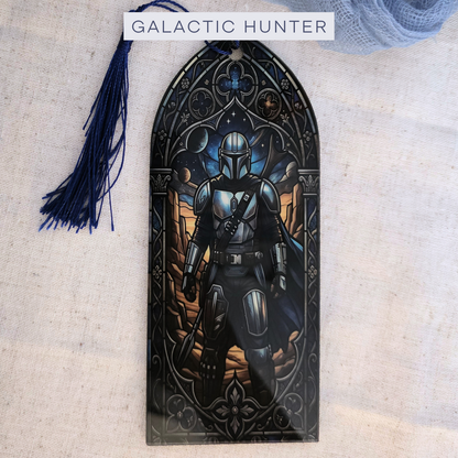 Space Wars Stained Glass Acrylic Bookmark - Reader Gift for Sci Fi Fantasy Fans