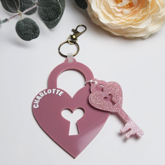 Heart Lock & Key Tag