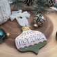 Vintage Style Personalized  Ornament - Custom Wood & Acrylic  Scandinavian Christmas Gift