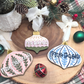 Vintage Style Personalized  Ornament - Custom Wood & Acrylic  Scandinavian Christmas Gift