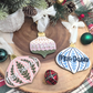 Vintage Style Personalized  Ornament - Custom Wood & Acrylic  Scandinavian Christmas Gift