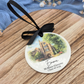 Custom Graduation  Ceramic Ornament - Personalized School Watercolor Keepsake - Class Year Gift