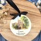 Custom Graduation  Ceramic Ornament - Personalized School Watercolor Keepsake - Class Year Gift