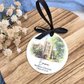 Custom Graduation  Ceramic Ornament - Personalized School Watercolor Keepsake - Class Year Gift