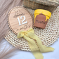 Pooh-Inspired Baby Milestone Marker - Double-Sided Birch Plaque | Acrylic Numbers | Scalloped or Oval | Blue or Yellow Ribbon