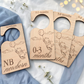 Wooden Baby Closet Dividers - Pooh Bear Balloon Engraved Nursery Organizers - Baby Shower Gift Set of 7 Hangers