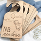 Wooden Baby Closet Dividers - Pooh Bear Balloon Engraved Nursery Organizers - Baby Shower Gift Set of 7 Hangers