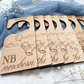Wooden Baby Closet Dividers - Pooh Bear Balloon Engraved Nursery Organizers - Baby Shower Gift Set of 7 Hangers