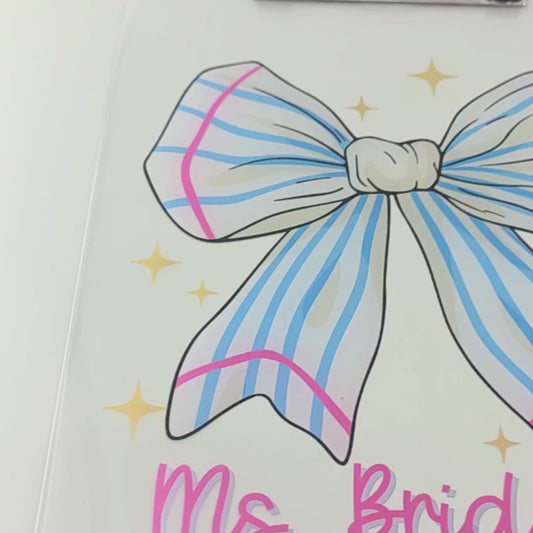 Personalized Teacher Custom Acrylic Clipboard with Name - Teacher Appreciation End of Year Teacher Gift