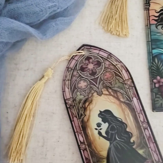 Fairytale Stained Glass Bookmark - Acrylic Princess Inspired Gift for Book Lovers