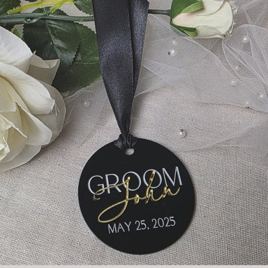 CUSTOM BRIDE AND GROOM HANGER ORNAMENT