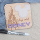 Castle Countdown Magnet, Personalized Vacation Countdown Board, Dry Erase Fridge Magnet, Engraved Wood Trip Countdown Gift