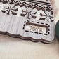 Personalized Nordic Knit Hat Ornament - Custom 2-Tone Wood Christmas Keepsake
