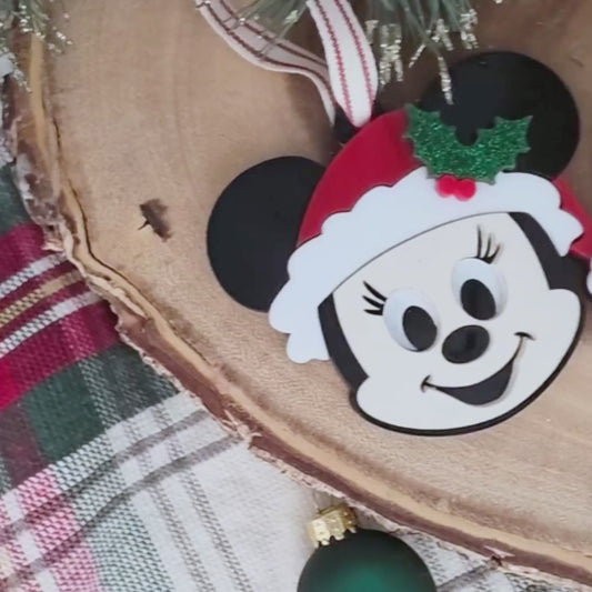 Festive Santa Mouse Christmas Ornament - Magical Holiday Keepsake Decor
