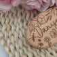 Engraved Baby Brush and Comb Set with Name - Wildflower Wooden Baby Grooming Kit - Newborn & Baby Shower Heirloom Gift