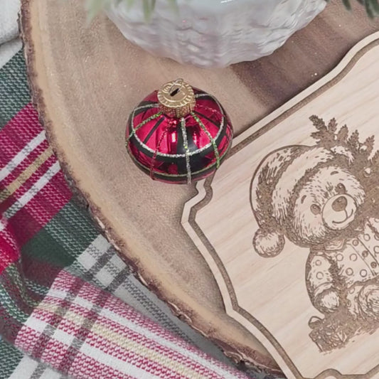 A Bear-y Special Christmas Eve Delivery Plaque - Personalized Name Sign for Christmas Crates