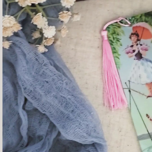 Stretching Room Art Acrylic Bookmark - Gothic Haunted Mansion Portrait Gift For Book Lovers