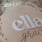 Oval Lace Baby Name Announcement Sign