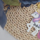 Custom Unicorn NFC Bag Tag - Personalized Emergency Kids Backpack Tag