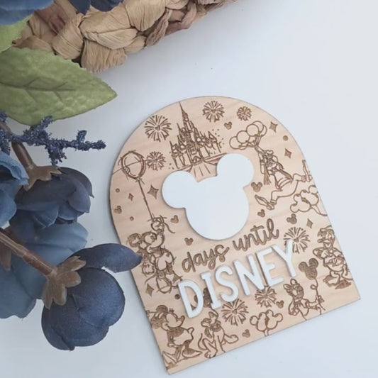 Fairytale Adventure Countdown Magnet - Reusable Wood & Acrylic Fridge Magnet