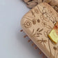 Enchanted Wildflower Paddle Brush - Personalized Mirror Nameplate in Gold, Rose Gold, or Silver - Magical Keepsake Gift for Her