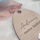 Custom Engraved Wood Easter Basket Tag